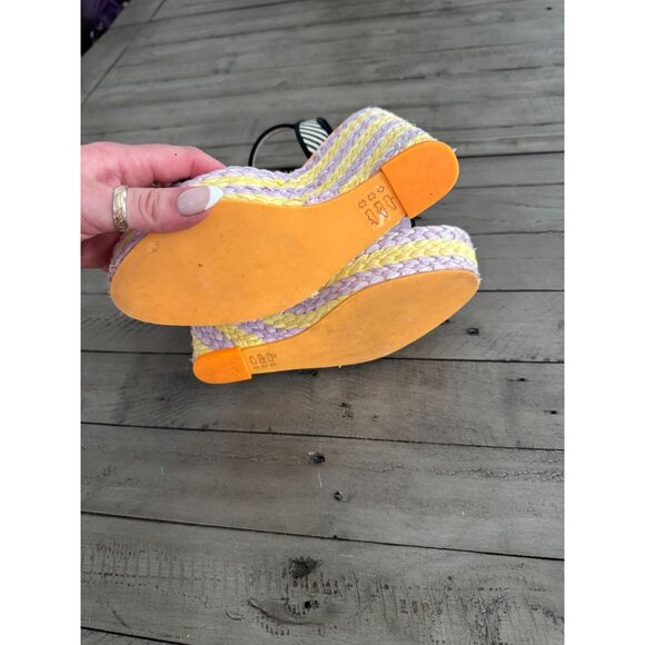 Sophia Webster Multicolor Suede Patent Leather Espadrille Wedges Size 38 - Picture 15 of 15